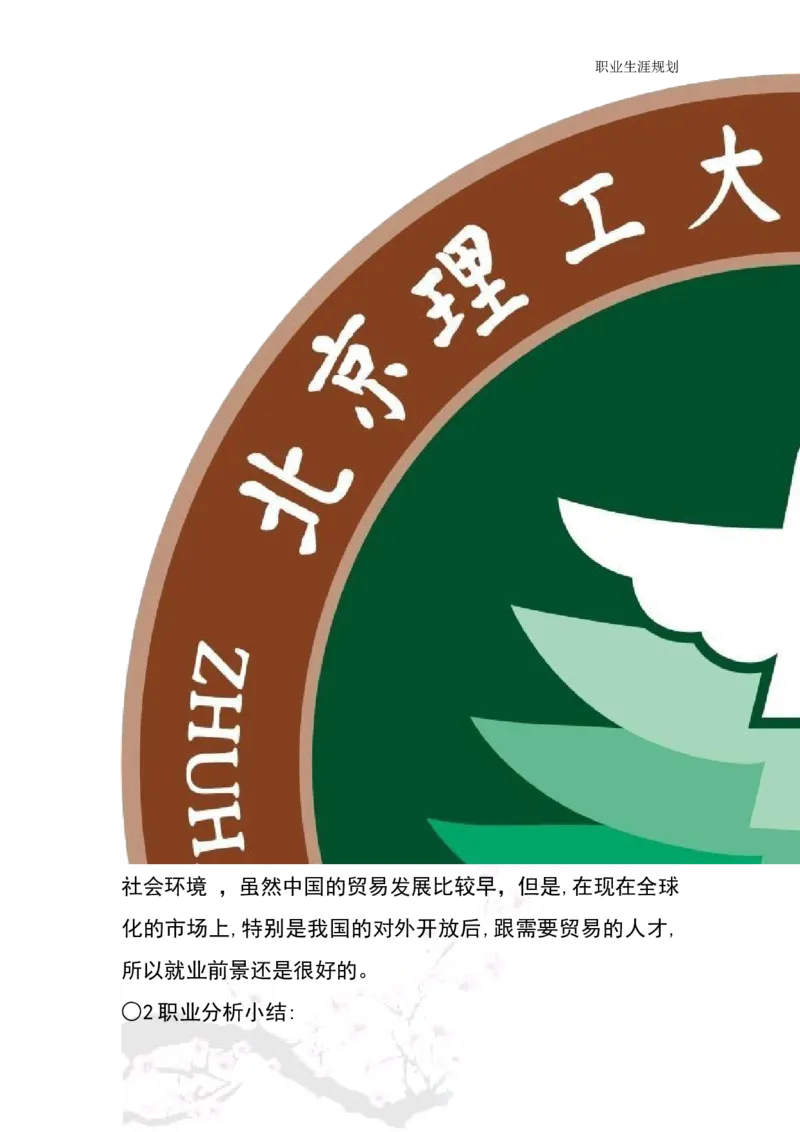 商务日语职业生涯规划书_E6-职业规划_05日语专业
