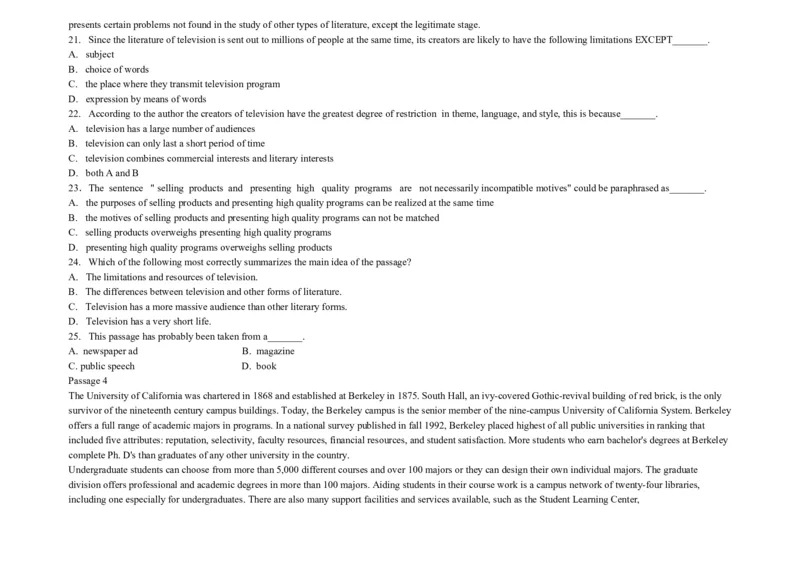 大学英语四级阅读200篇_英语四六级整合_英语四六级真题版本二此版为主此文件夹会持续更新_四六级单词汇总_四级单词_赠四六级加油包_阅读