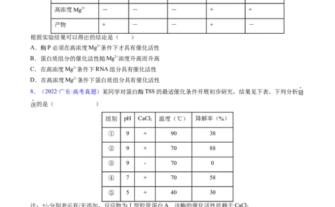 专题04酶和ATP-五年（2019-2023）高考生物真题分项汇编（全国通用）（原卷版）_赠送：2008-2024全套高考真题_高考生物真题_送高考生物五年真题(2019-2023)分项汇编（全国通用）