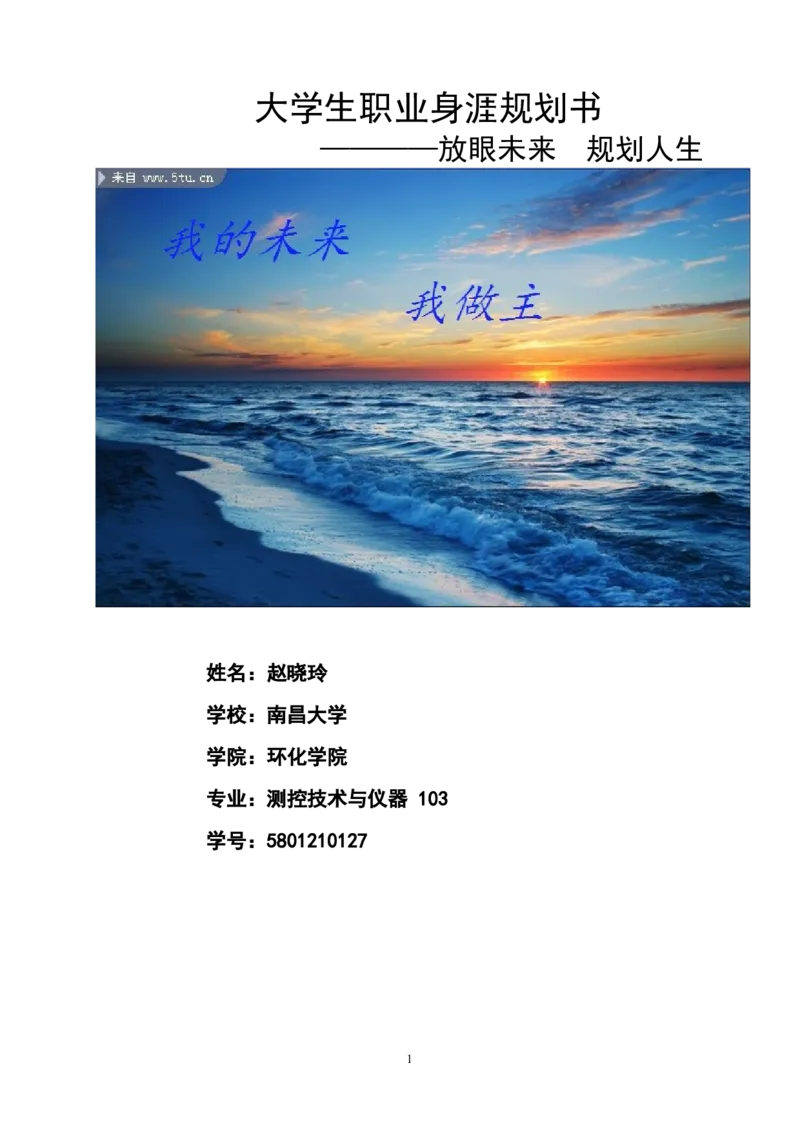 大学生职业身涯规划书_E6-职业规划_93测控技术与仪器专业