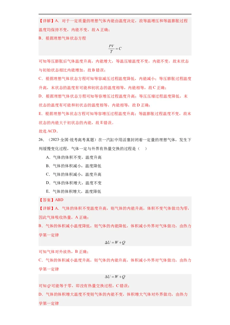 专题15热学(解析版)_赠送：2008-2024全套高考真题_高考物理真题_送高考物理五年真题(2019-2023)分项汇编（全国通用）