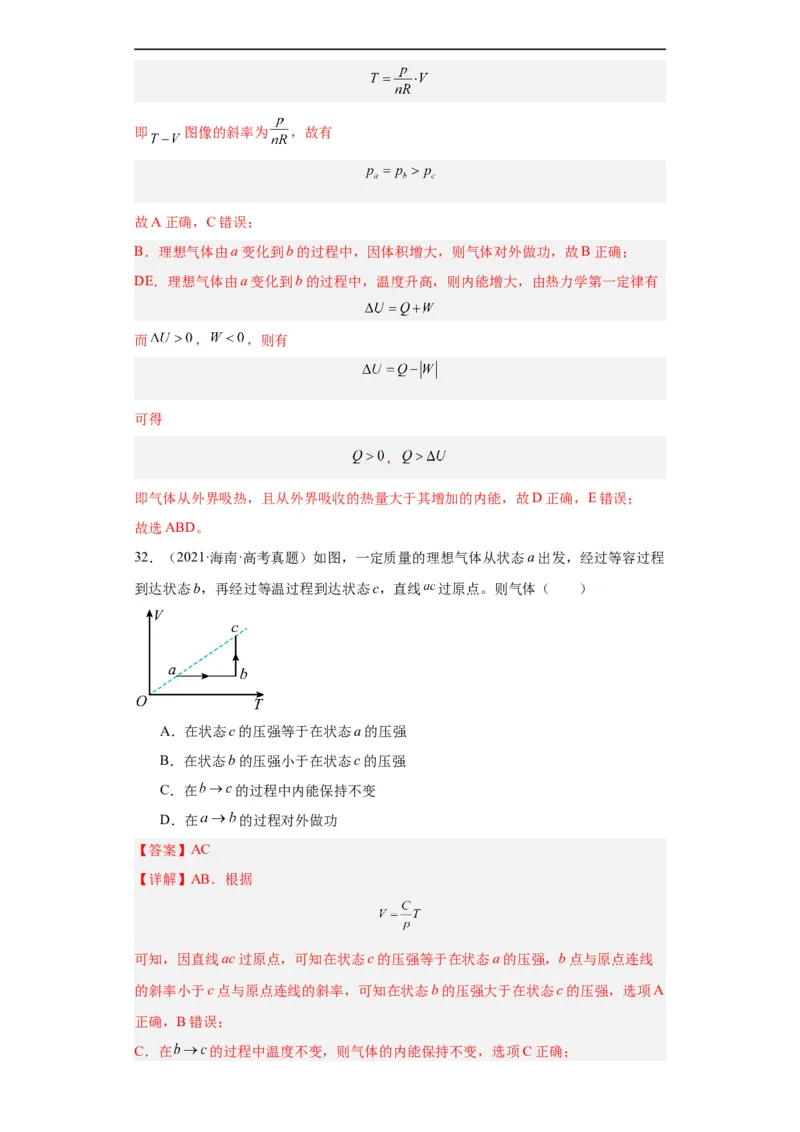 专题15热学(解析版)_赠送：2008-2024全套高考真题_高考物理真题_送高考物理五年真题(2019-2023)分项汇编（全国通用）