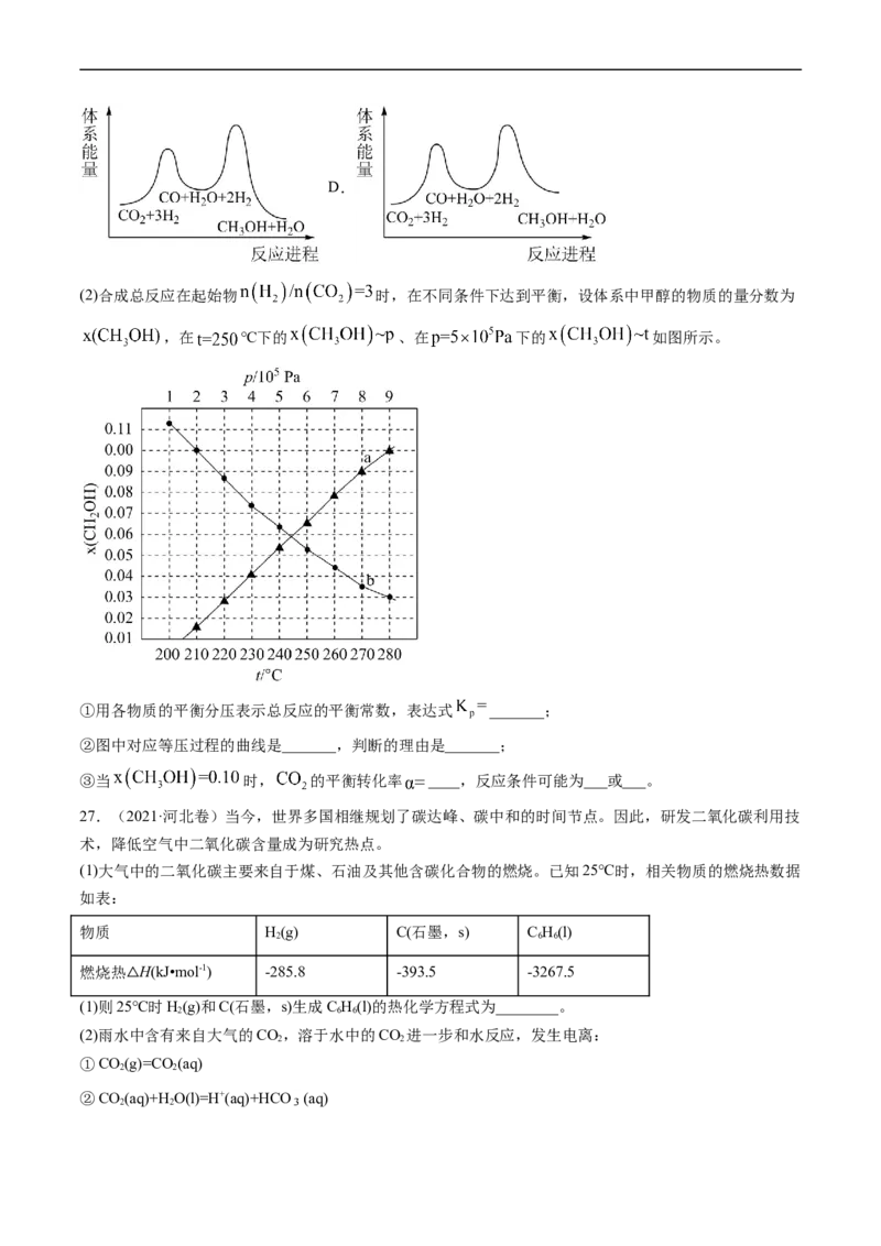 专题15化学反应原理综合题-五年（2019-2023）高考化学真题分项汇编（全国通用）（原卷版）_赠送：2008-2024全套高考真题_高考化学真题
