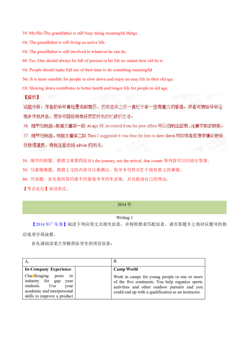 专题33其它题型（任务型阅读+写作概要+阅读表达）（解析卷）--学易金卷：十年（2014-2023）高考真题英语分项汇编（全国通用）_近10年高考真题汇编（必刷）
