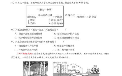 专题10农业-五年（2019-2023）高考地理真题分项汇编（原卷版）_赠送：2008-2024全套高考真题_高考地理真题_送高考地理五年真题(2019-2023)分项汇编（全国通用）