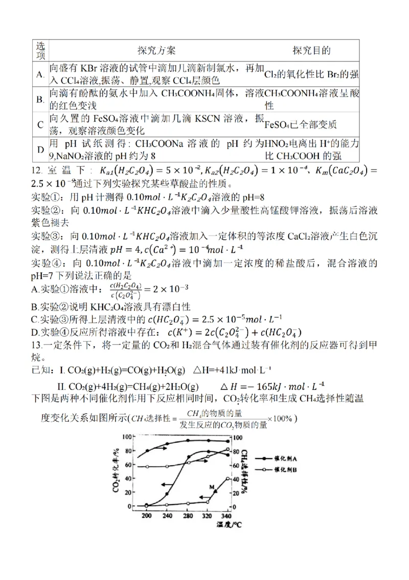 江苏省淮安市五校联盟2024届高三上学期10月学情调查测试化学(1)_2023年10月_0210月合集_2024届江苏省淮安市五校联盟高三上学期10月学情调查测试
