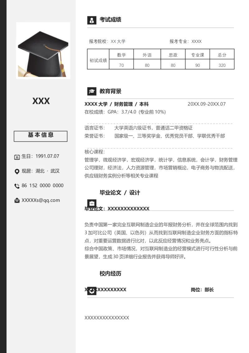 K21_各类简历_简历模板(1)_推荐考研复试简历模版K0-K25_word-