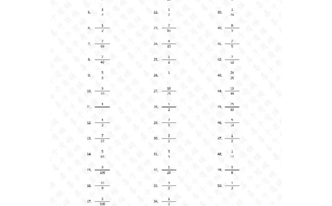 分数乘法第11-30篇（初级）答案_编码0121-6年级数学口算计算_口算题（适合6年级）(1)_分数-乘法（200篇）_（分数）乘法初级（100篇）