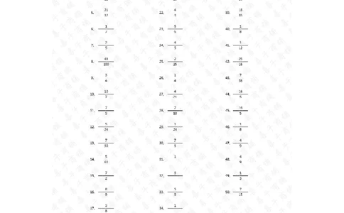 分数乘法第11-30篇（初级）答案_编码0121-6年级数学口算计算_口算题（适合6年级）(1)_分数-乘法（200篇）_（分数）乘法初级（100篇）