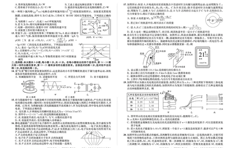 2024届四川省成都石室中学高三下学期5月高考适应性考试（一）理科综合试卷(1)_2024年5月_025月合集_2024届四川省石室中学高三5月高考适应性考试（一）