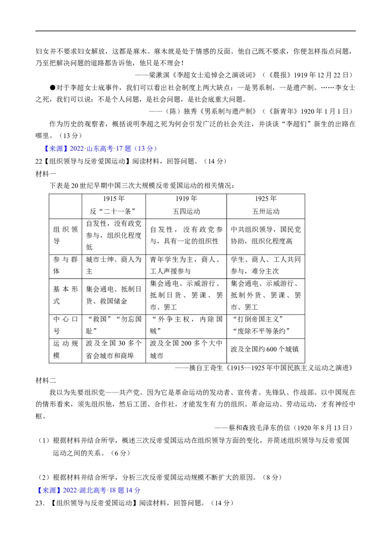 专题06新民主主义革命时期：中国成立与新民主主义革命的胜利（原卷版）_赠送：2008-2024全套高考真题_高考历史真题_送高考历史五年真题(2019-2023)分项汇编（全国通用）
