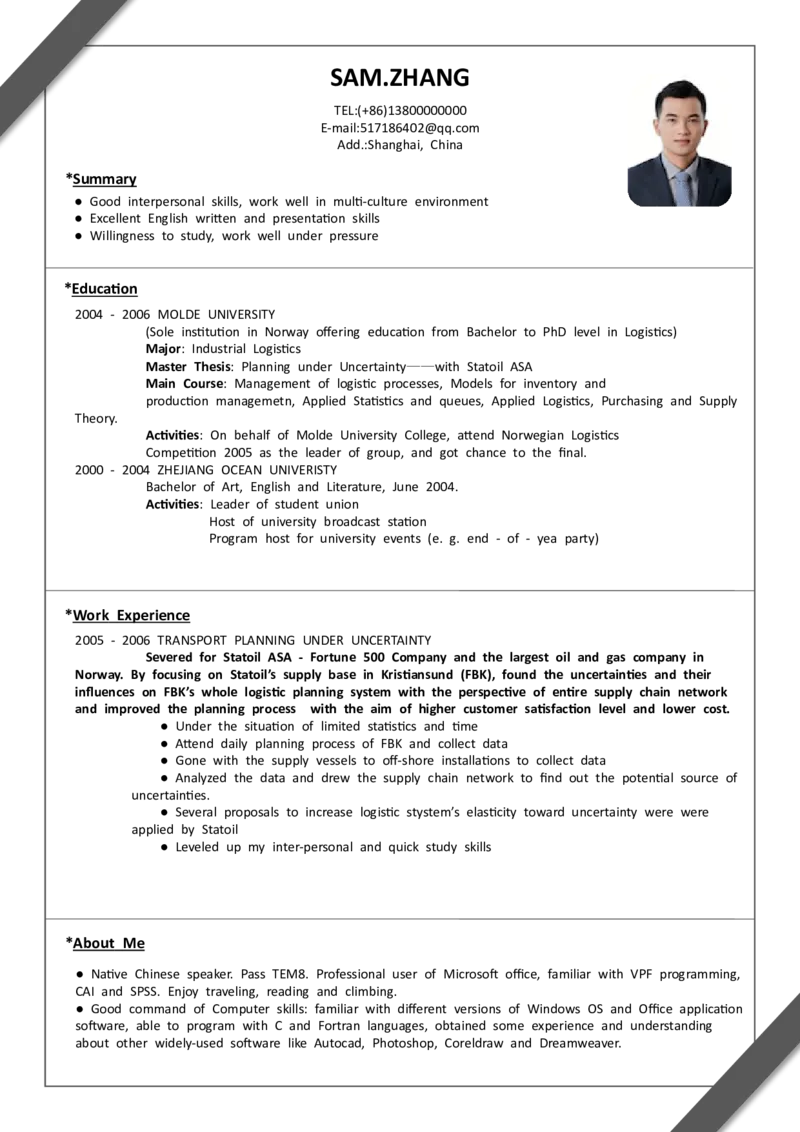 2高端简洁英文CV简历(75)_各类简历_简历模板(1)_英文简历模版86套2025版_