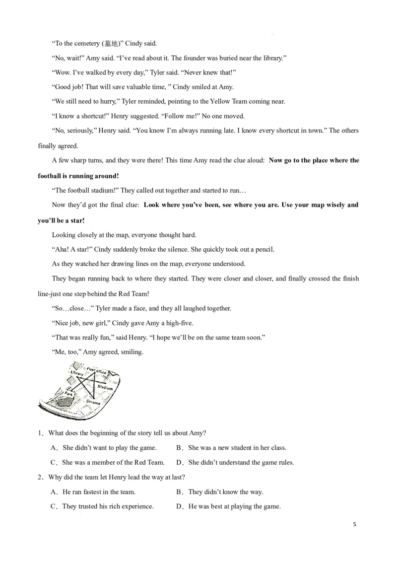 专题3.推理判断解题技巧-2024届中考英语题型过关（原卷版）_中考英语解题技巧_中考英语题型专题3.推理判断解题技巧