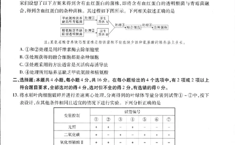 2023-2024学年江西省高三5月高考适应性大练兵联考生物_2024年5月_01按日期_30号_2024届江西省稳派上进高三5月高考适应性大练兵联考