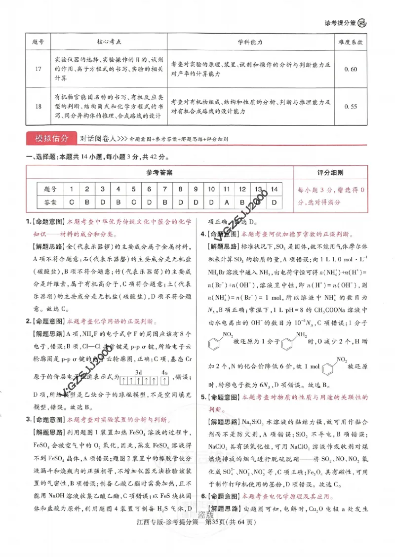王后雄高考押题预测卷2024江西专版诊考提分册_2024高考押题卷_22024王hou雄_16王后雄押题_2024年王后雄高考押题预测卷（江西专版）