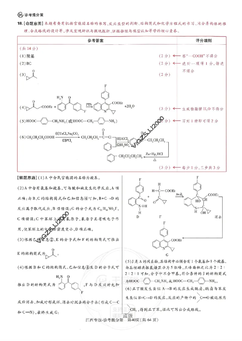 王后雄高考押题预测卷2024江西专版诊考提分册_2024高考押题卷_22024王hou雄_16王后雄押题_2024年王后雄高考押题预测卷（江西专版）
