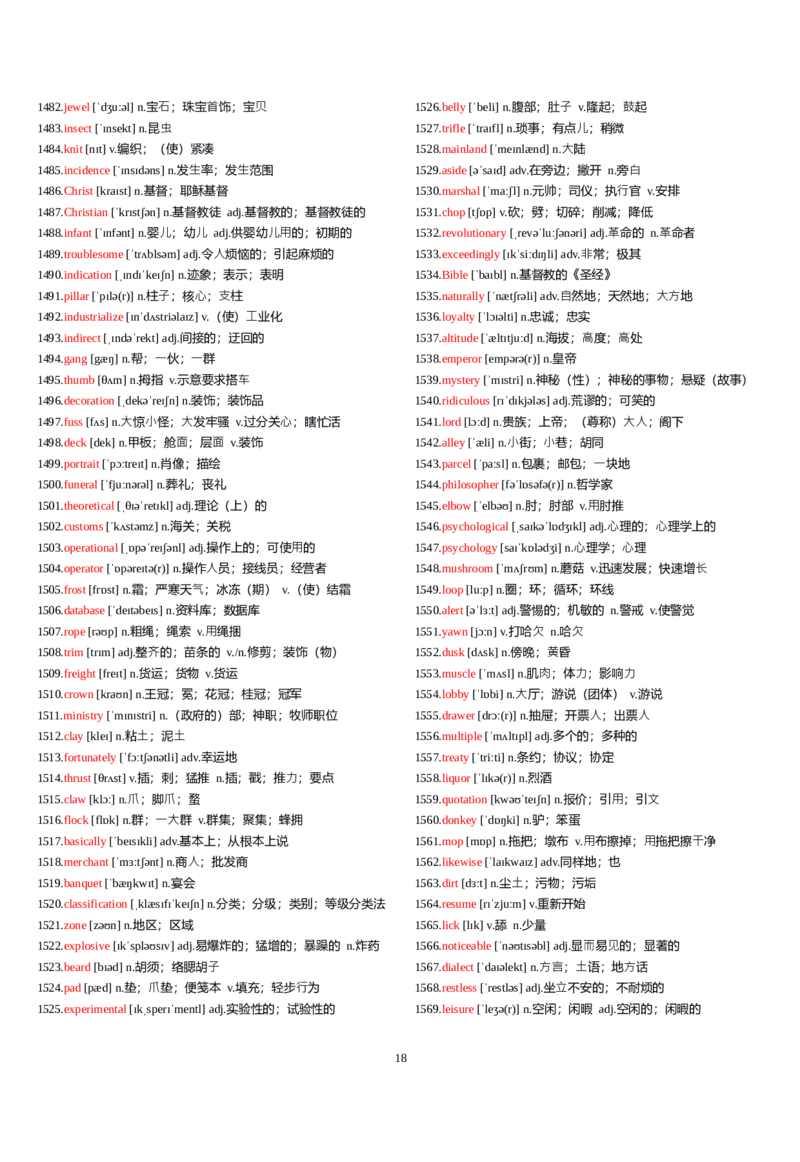 四级1500核心词有音标_英语四六级整合_英语四六级真题版本一此版本可作为补充_大学英语CET4_X0_02-高频词汇+答题卡