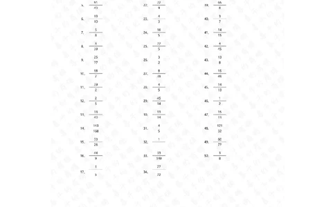分数除法第1-20篇答案_编码0121-6年级数学口算计算_口算题（适合6年级）(1)_分数-除法（200篇）_（分数）除法高级（100篇）