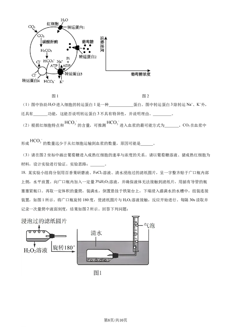 精品解析：山西省部分学校2023-2024学年高三上学期第一联考（月考）生物试题（原卷版）_2023年9月_01每日更新_19号_2024届全国名校大联考年高三上学期第一联考（月考）（XGK）