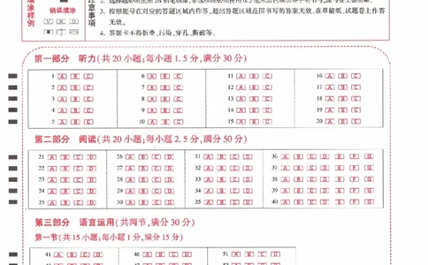 英语黑白卷（答题卡）_2023高考押题卷_腾远黑白卷（官方只发售理科及新高考版本）_新高考_2023年《腾远高考黑白卷》英语（新高考）