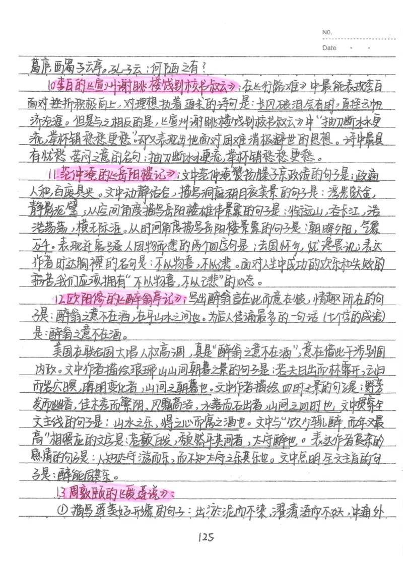 1）中考语文状元笔记（198页）_赠送小初高学霸笔记等_中考全科状元笔记
