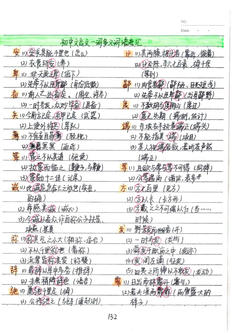 1）中考语文状元笔记（198页）_赠送小初高学霸笔记等_中考全科状元笔记