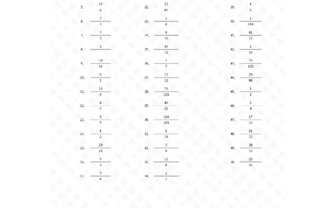 分数加减混合第91~100篇（初级）答案_编码0121-6年级数学口算计算_口算题（适合5年级）_分数-加减混合（280篇）_（分数）加减混合初级（100篇）