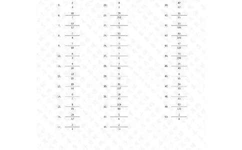 分数加减混合第91~100篇（初级）答案_编码0121-6年级数学口算计算_口算题（适合5年级）_分数-加减混合（280篇）_（分数）加减混合初级（100篇）