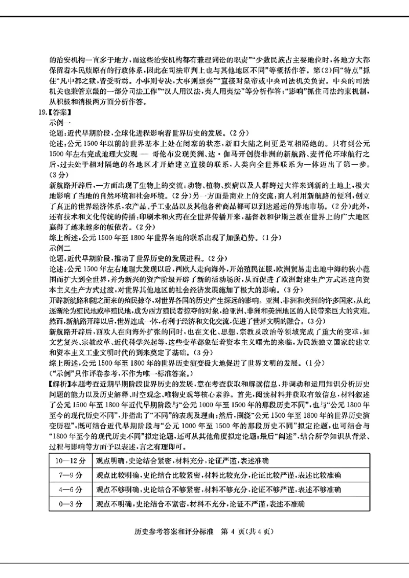2024届华大新高考联盟高三4月联考-历史+答案(1)_2024年4月_024月合集_2024届华大新高考联盟高三4月联考