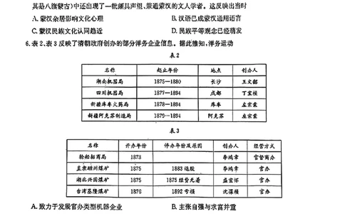 2024届华大新高考联盟高三4月联考-历史+答案(1)_2024年4月_024月合集_2024届华大新高考联盟高三4月联考