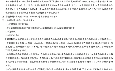 生物答案（长郡高三2）(1)_2023年10月_0210月合集_2024届湖南省长沙市长郡中学高三上学期月考卷（二）_2024届湖南省长沙市长郡中学高三上学期月考卷（二）生物