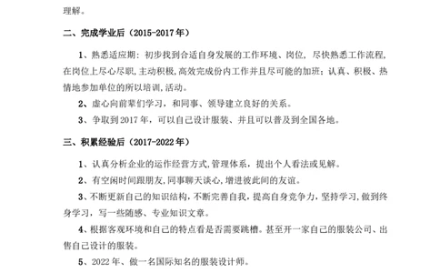 大学职业生涯规划书300字服装设计专业_E6-职业规划_63服装设计专业