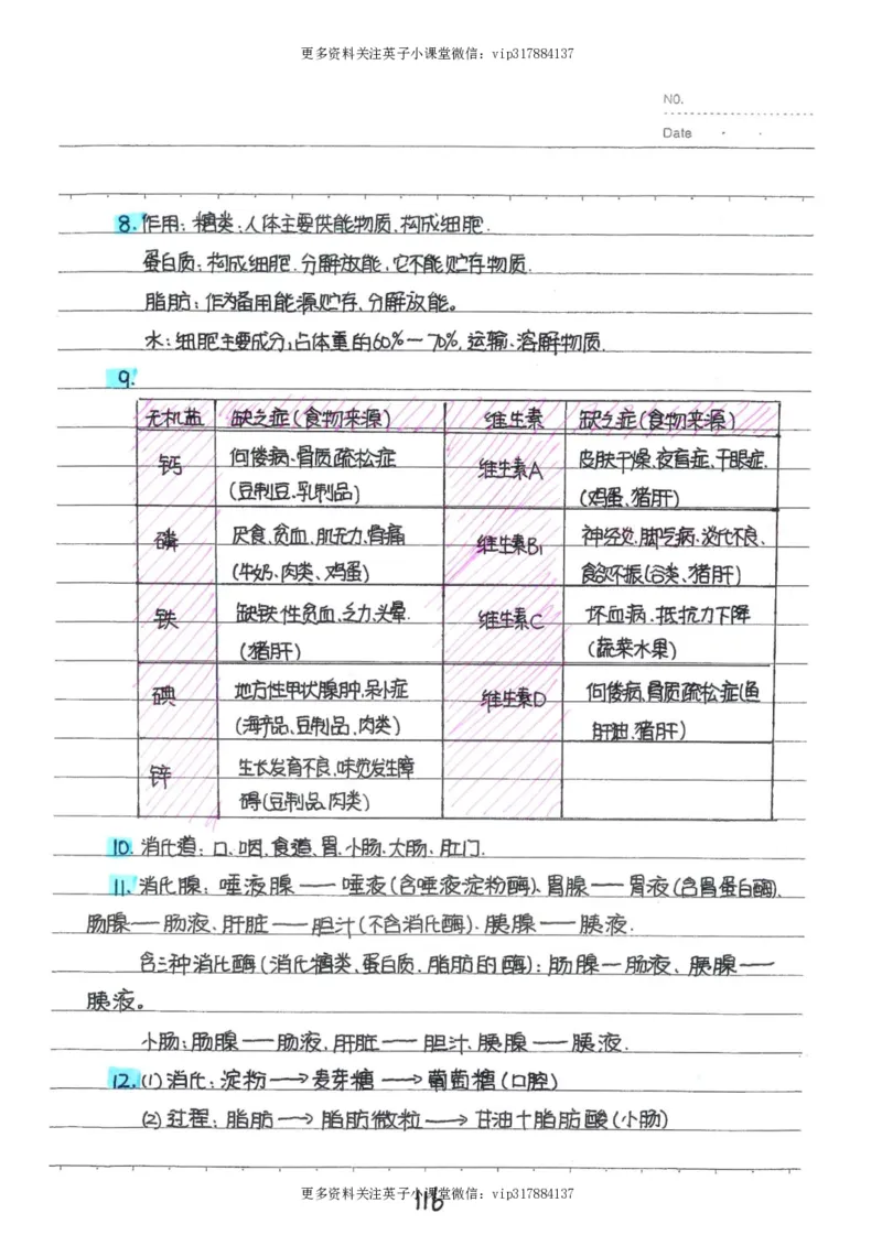 9）中考生物状元笔记（154页）_赠送小初高学霸笔记等_赠_中考状元笔记