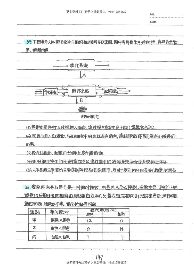 9）中考生物状元笔记（154页）_赠送小初高学霸笔记等_赠_中考状元笔记