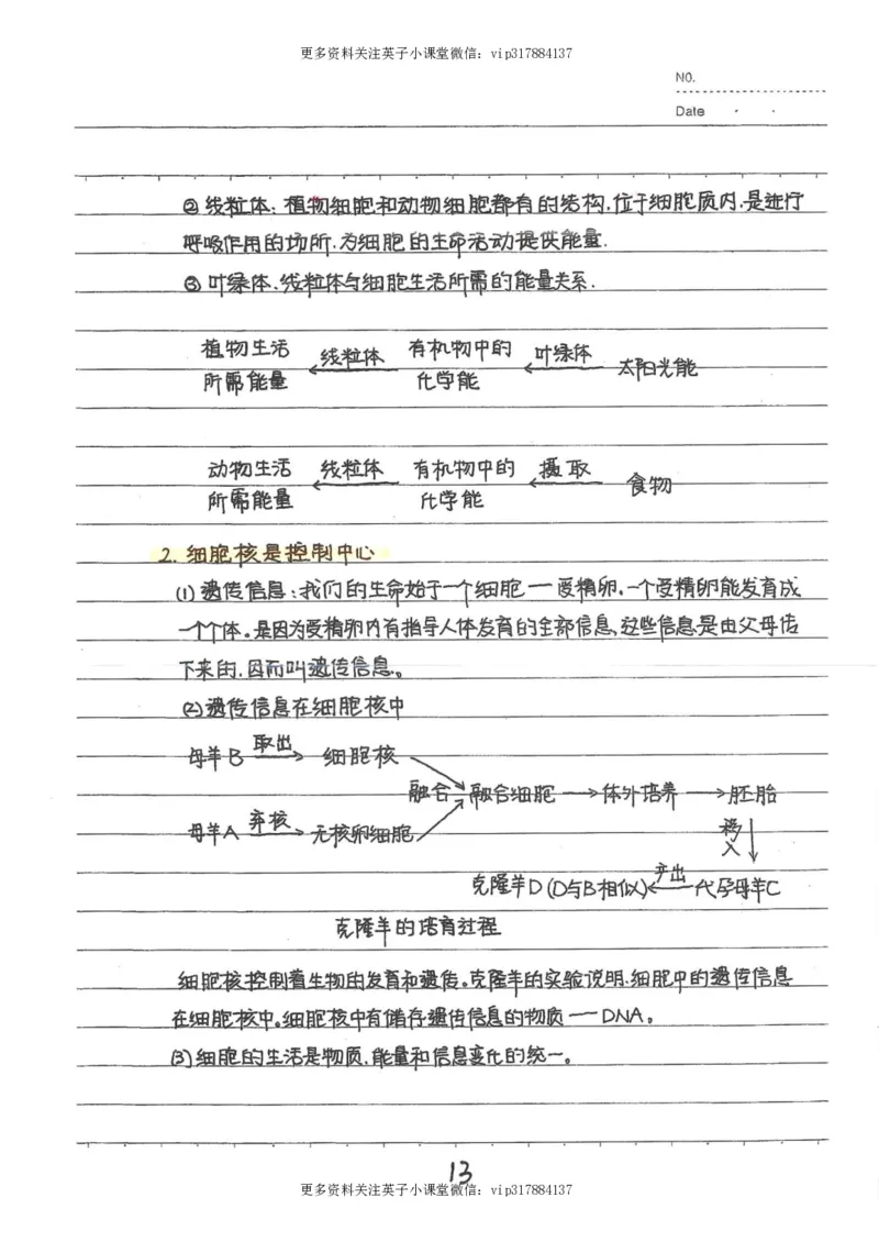 9）中考生物状元笔记（154页）_赠送小初高学霸笔记等_赠_中考状元笔记