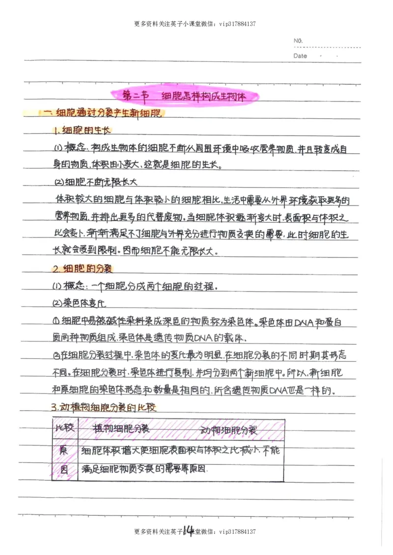 9）中考生物状元笔记（154页）_赠送小初高学霸笔记等_赠_中考状元笔记