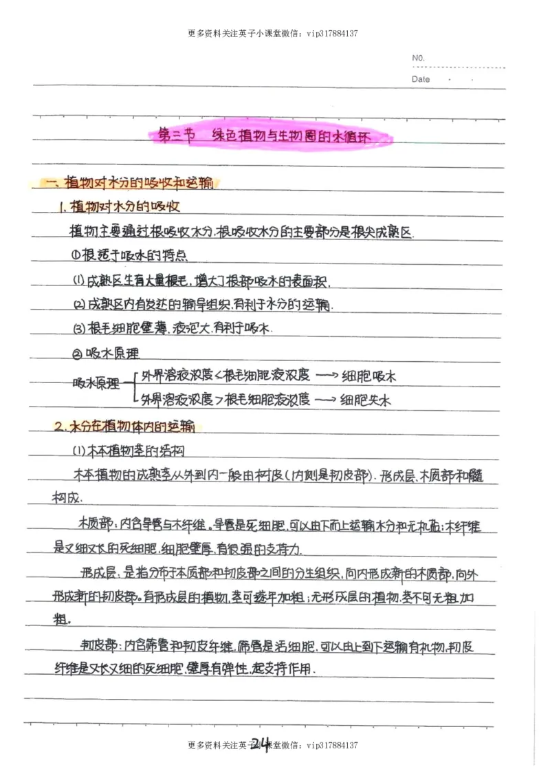 9）中考生物状元笔记（154页）_赠送小初高学霸笔记等_赠_中考状元笔记