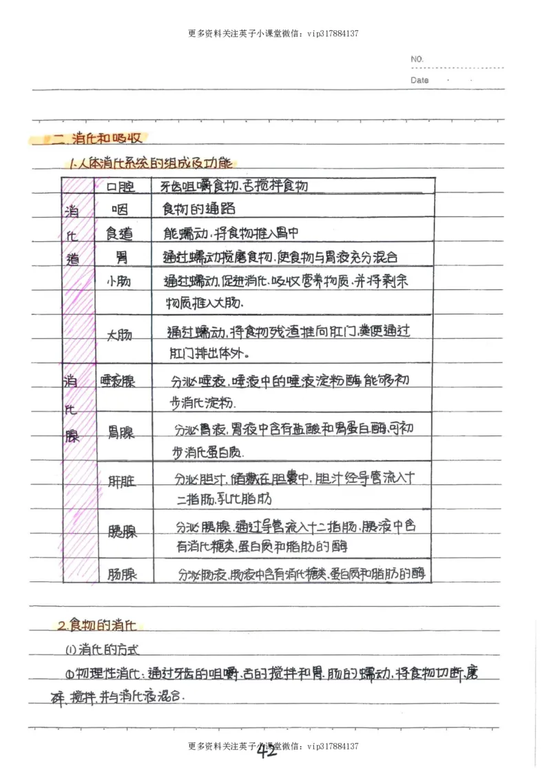 9）中考生物状元笔记（154页）_赠送小初高学霸笔记等_赠_中考状元笔记