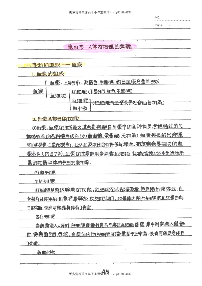 9）中考生物状元笔记（154页）_赠送小初高学霸笔记等_赠_中考状元笔记