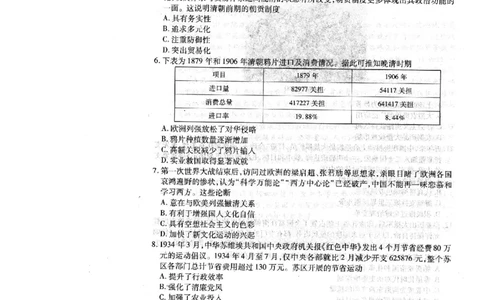 2025届广东衡水金卷新高三8月开学联考历史试卷（无答）(1)_8月_2408032025届广东衡水金卷新高三8月开学联考