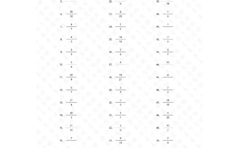 分数除法第41~60篇（初级）答案_编码0121-6年级数学口算计算_口算题（适合6年级）(1)_分数-除法（200篇）_（分数）除法初级（100篇）