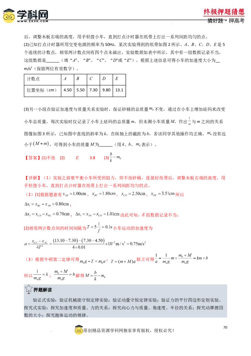 物理（新高考通用）-2024年高考终极押题猜想（解析版）_2024高考押题卷_62024学科网全系列_212024年高考终极押题猜想_物理-2024年高考终极押题猜想