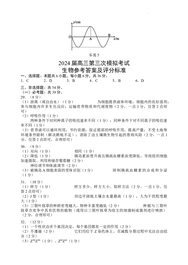 2024届四川省成都市蓉城名校联盟高三第三次模拟考试理科综合+(1)_2024年4月_024月合集_2024届四川成都蓉城名校联盟高三第三次模拟考试