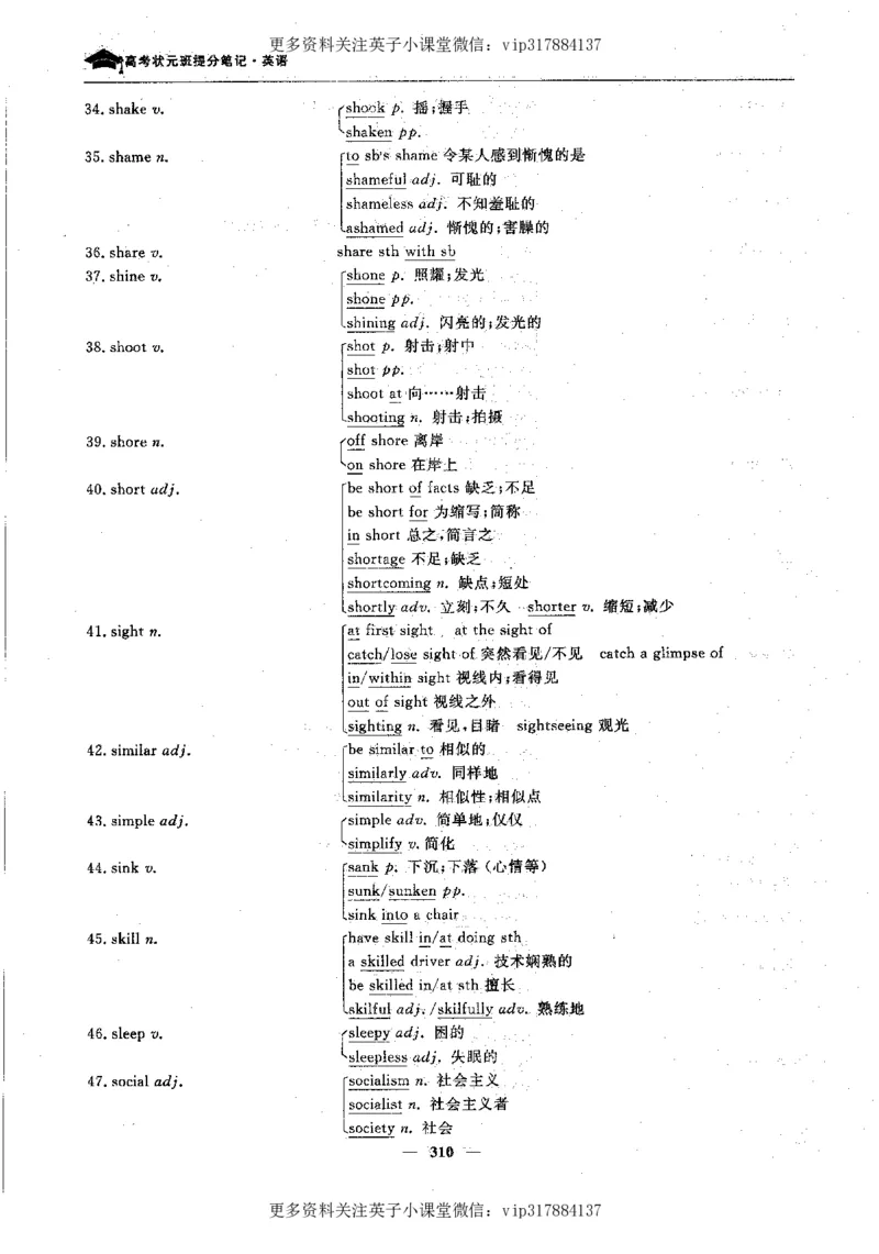 英语状元笔记高中-340页_赠送小初高学霸笔记等_赠_高考状元笔记