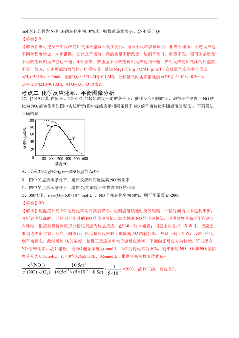 专题09化学反应速率与化学平衡-五年（2019-2023）高考化学真题分项汇编（全国通用）（解析版）_赠送：2008-2024全套高考真题_高考化学真题
