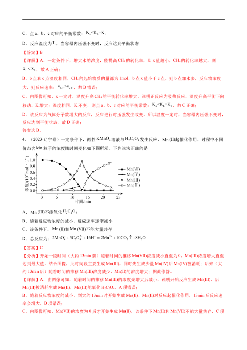 专题09化学反应速率与化学平衡-五年（2019-2023）高考化学真题分项汇编（全国通用）（解析版）_赠送：2008-2024全套高考真题_高考化学真题
