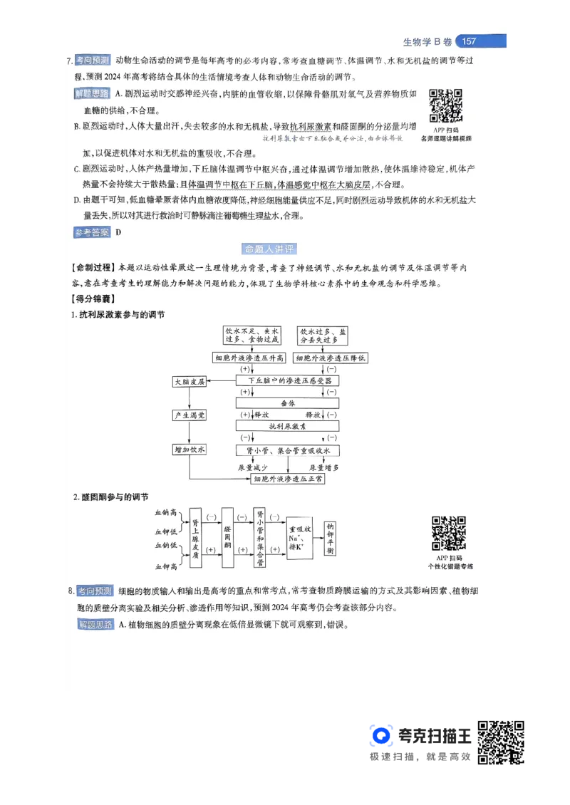 生物学AB卷答案及解析_2024高考押题卷_12024天星全系列_@@@天星临考押题密卷汇总重复_2024年tx高考临考押题密卷辽宁专版