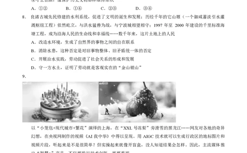 2024北京西城高三二模政治试题及答案(1)_2024年5月_025月合集_2024届北京西城高三二模