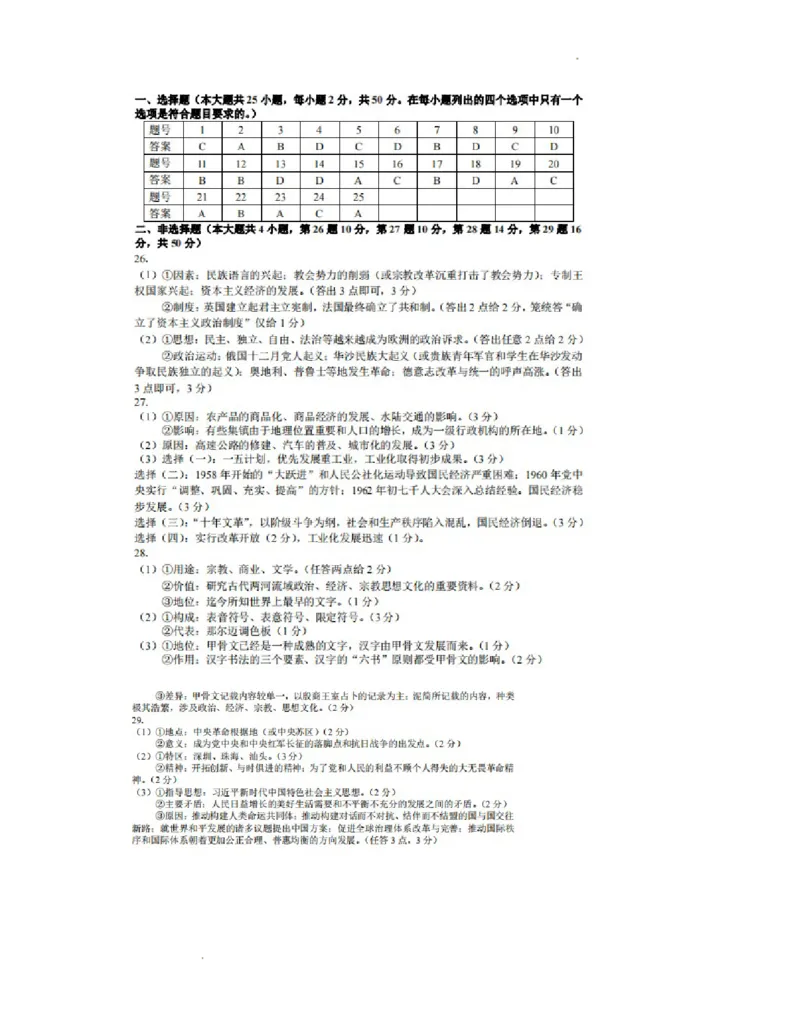 浙江省山水联盟2022-2023学年高三上学期8月开学联考试题历史(1)_2023年7月_027月合集_2023届浙江省山水联盟高三上学期8月联考