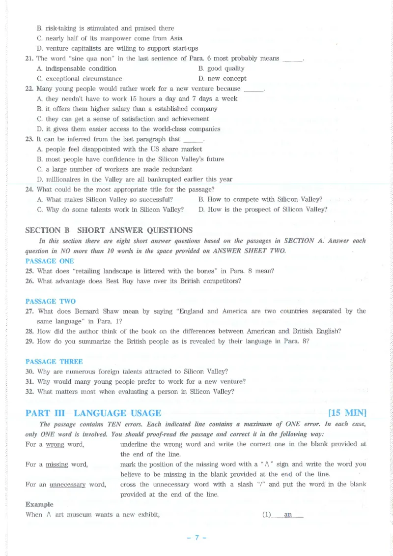 Modeltest3​_2025专四专八真题及备考资料_2009-2024专八真题+备考资料_24专八预测押题卷_专八押题卷7套_第3套预测+解析+听力